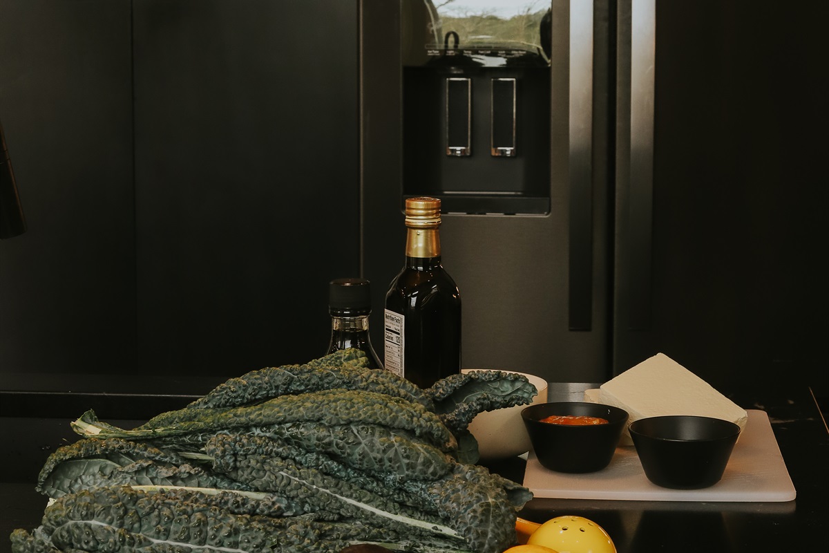 {Kitchen} Enjoy a Chef's Kitchen, either yourself, or by hiring one of our partner private chefs from Asheville Wellness Tours.