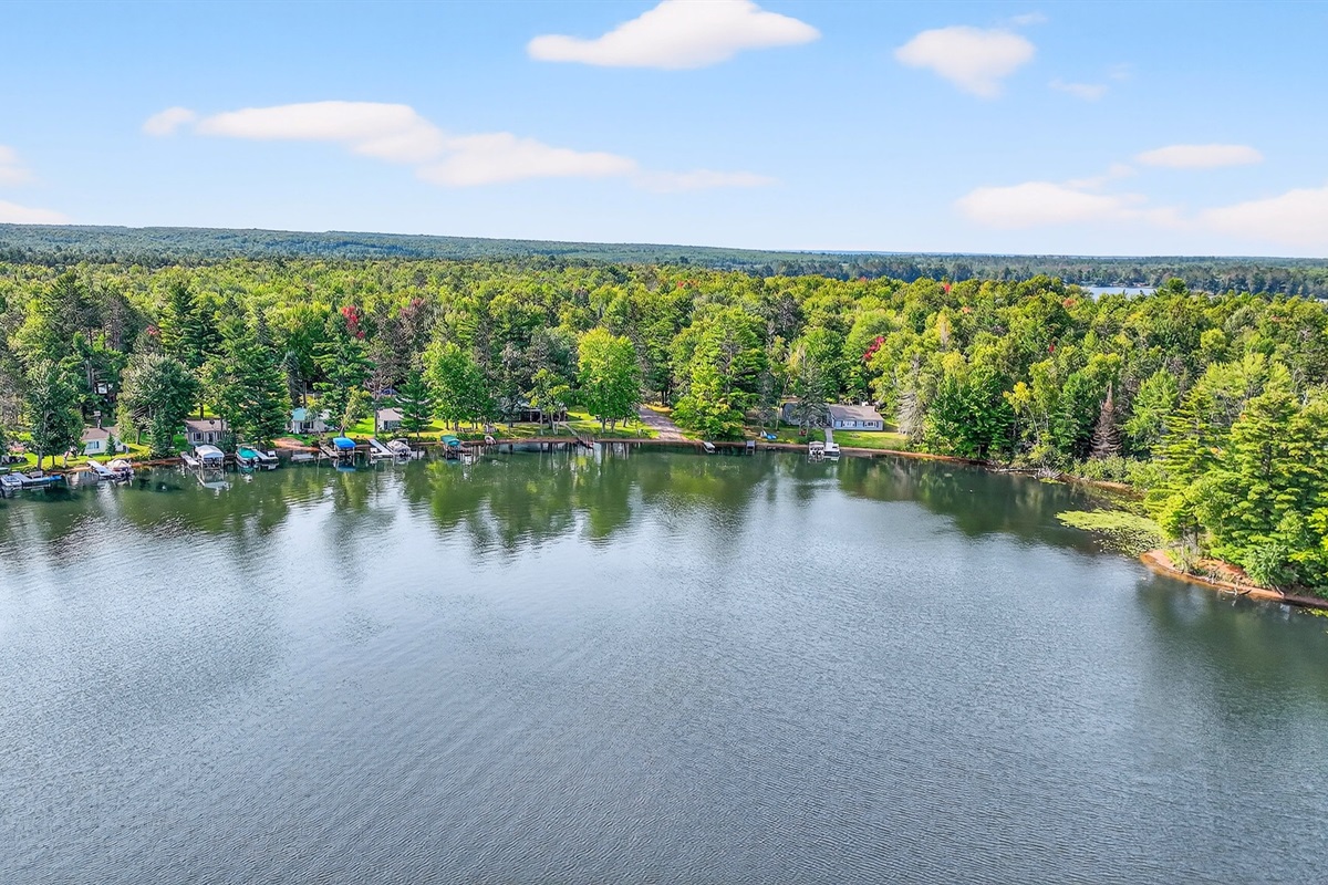 Blueberry Lake used to have many resorts. This home is located next to one of them.
