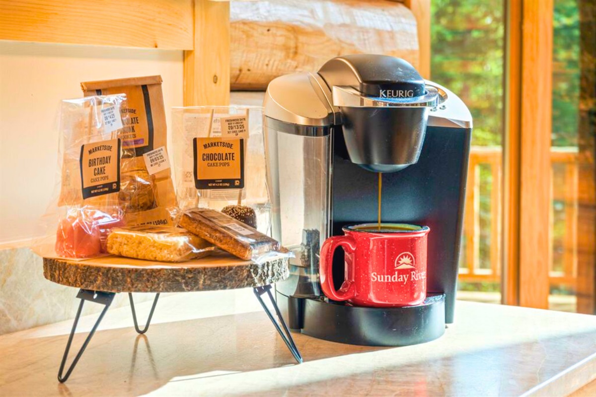 Start your mornings slow with a fresh cup of coffee.