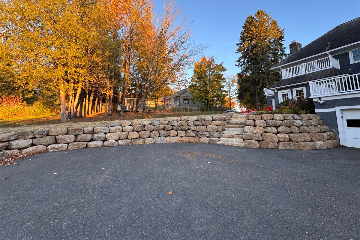 New Boulder Wall and Steps