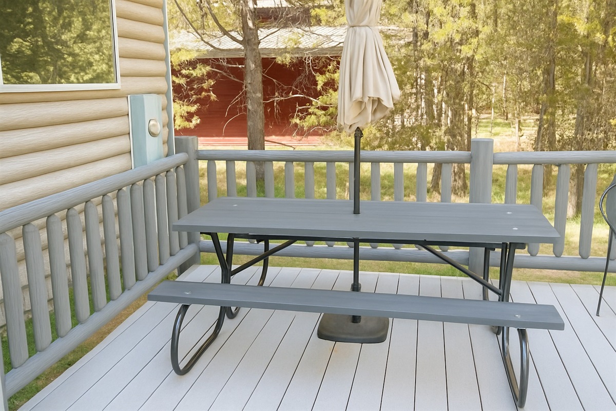 Picnic table offers extra dining options