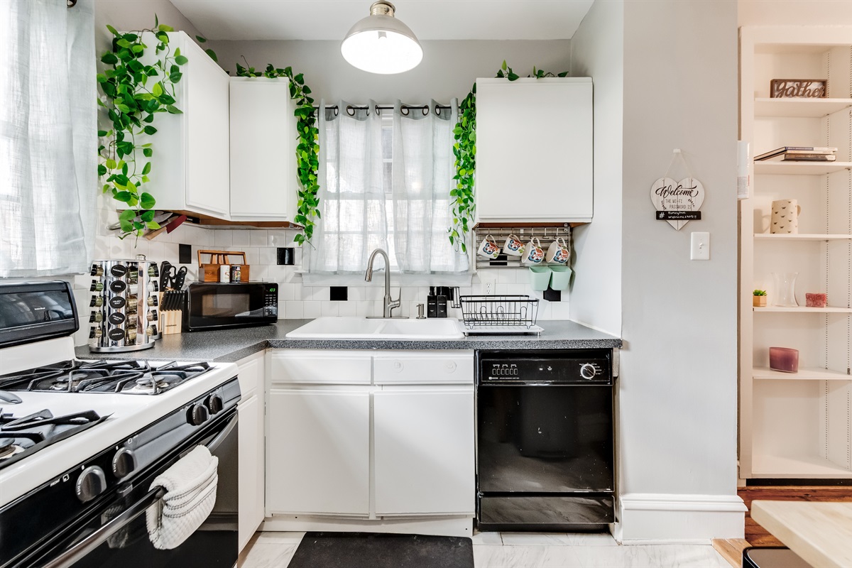 Kitchen Delight: Modern appliances and fresh greenery create a vibrant cooking space!