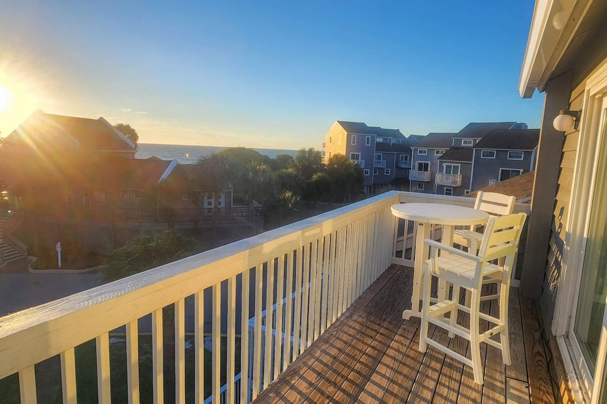 Watch the Gulf turn amber and rose from the master deck &mdash; the best seat on the Cape, just for you.