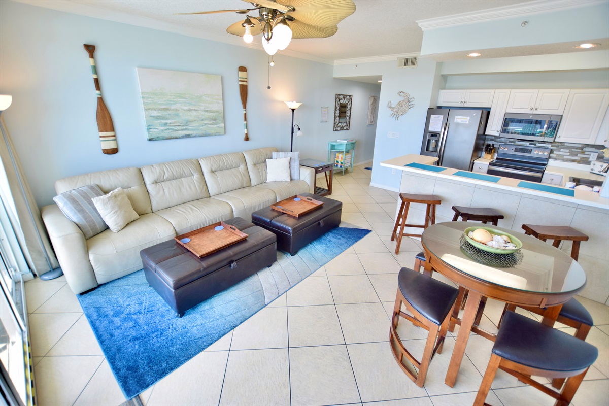 Destin West Gulfside #411: Living Room