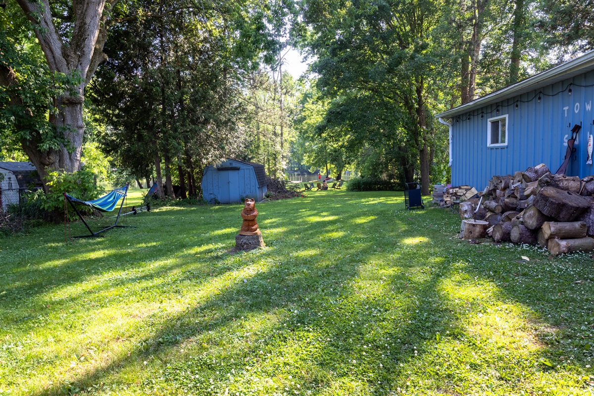 large spacious yard