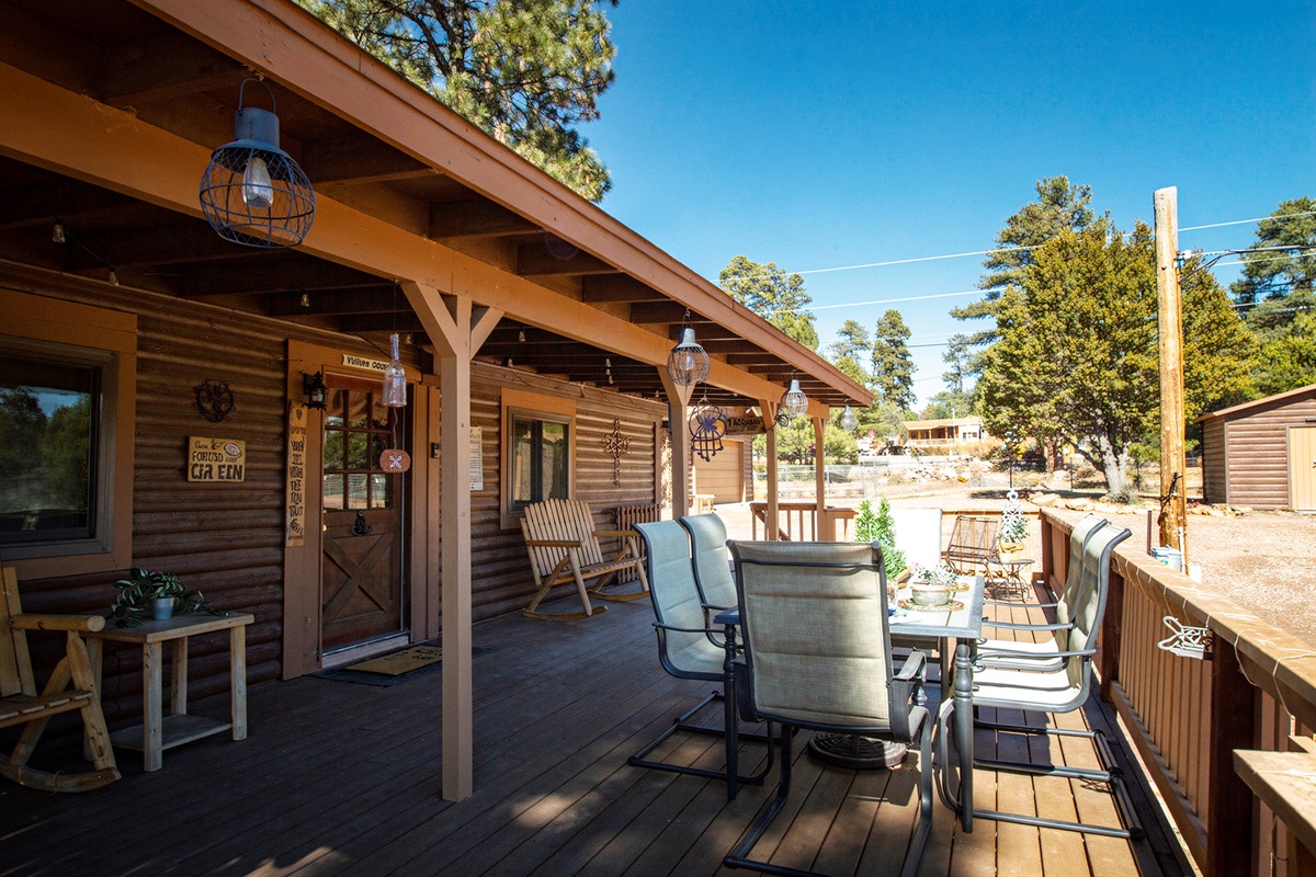 Outdoor space designed for rest and relaxation