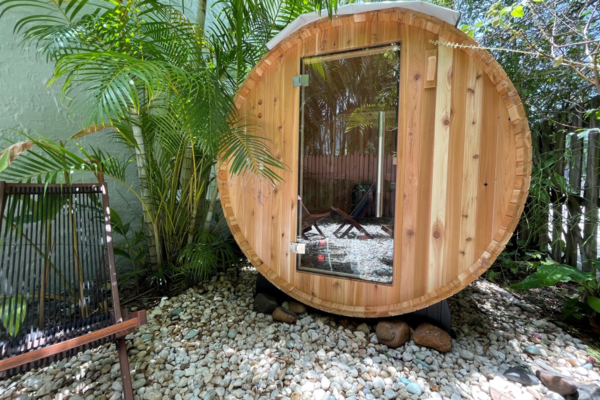 Enjoy the wellness area, including a new barrel sauna.