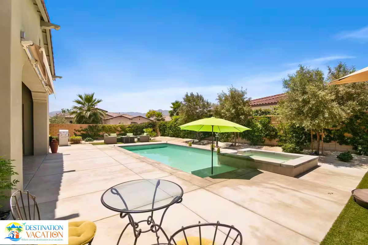 Your private oasis awaits beneath endless desert skies.