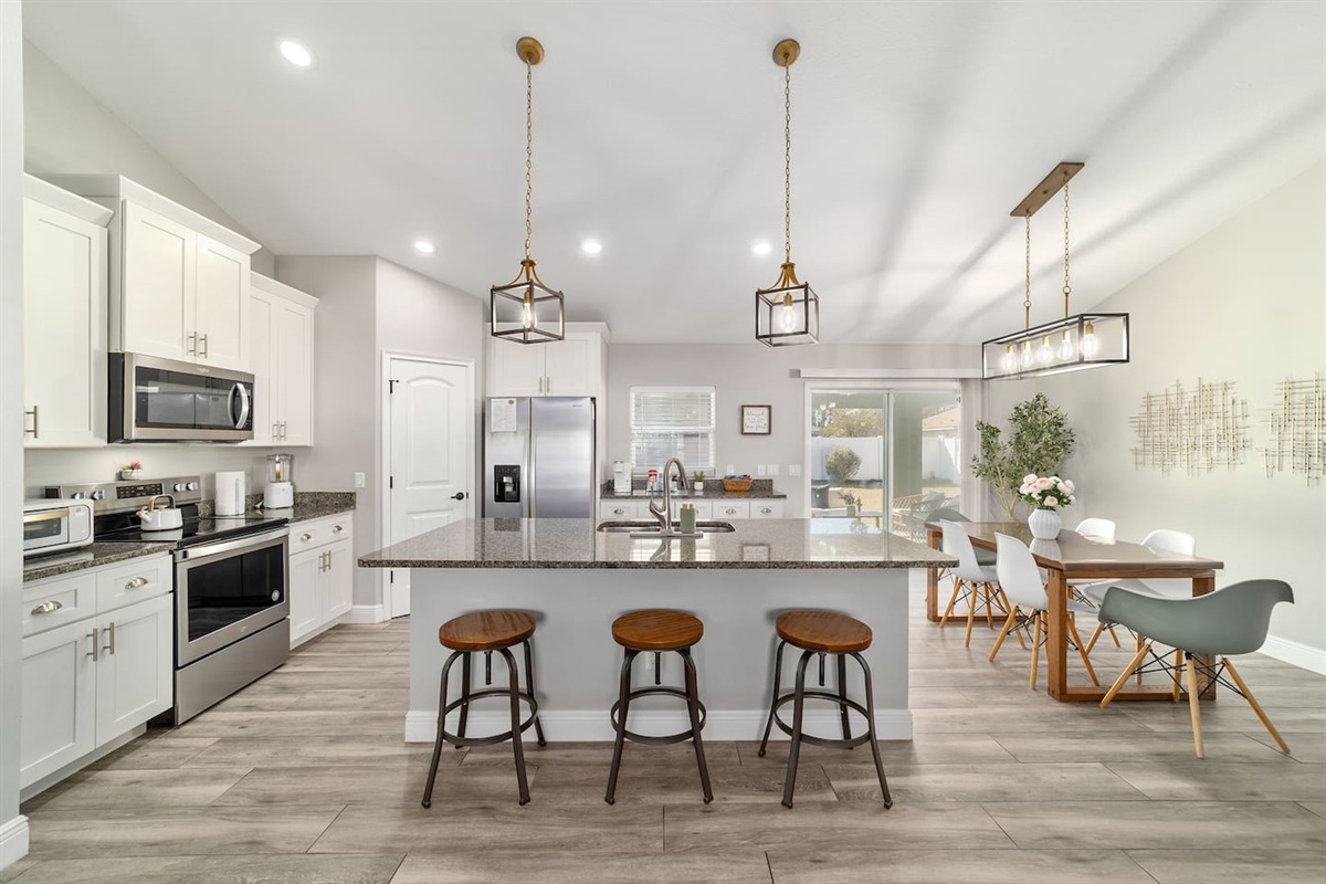 Fully equipped kitchen for all your cooking needs!