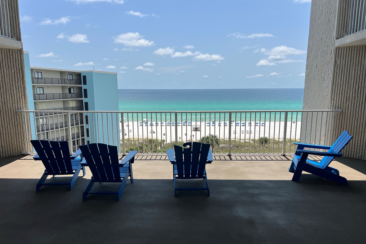 Communal balconies throughout resort
