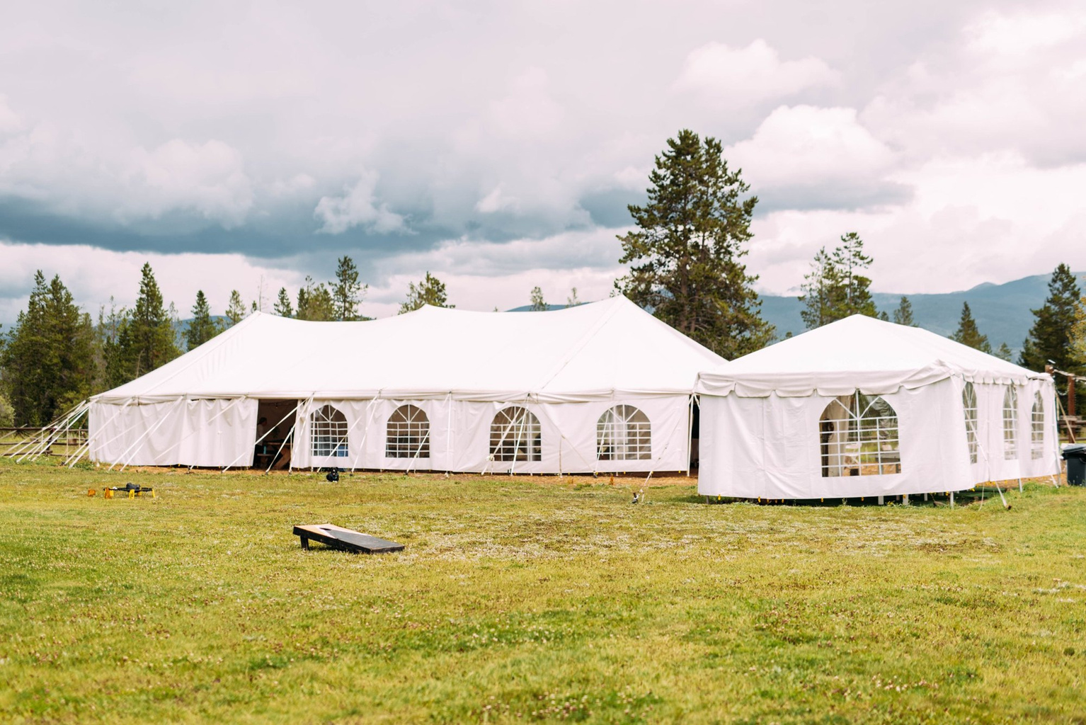 The wedding tent on the Casa Vista lawn