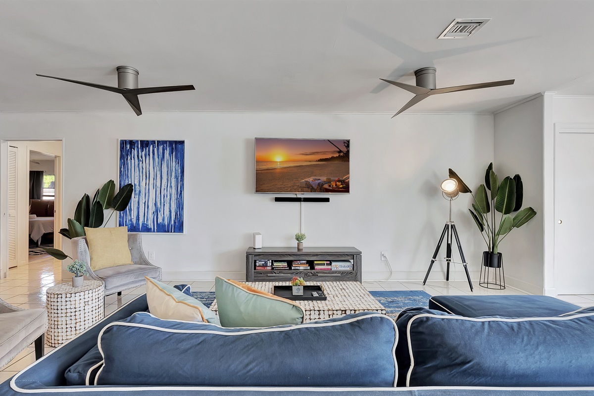The large flatcreen TV with Netflix