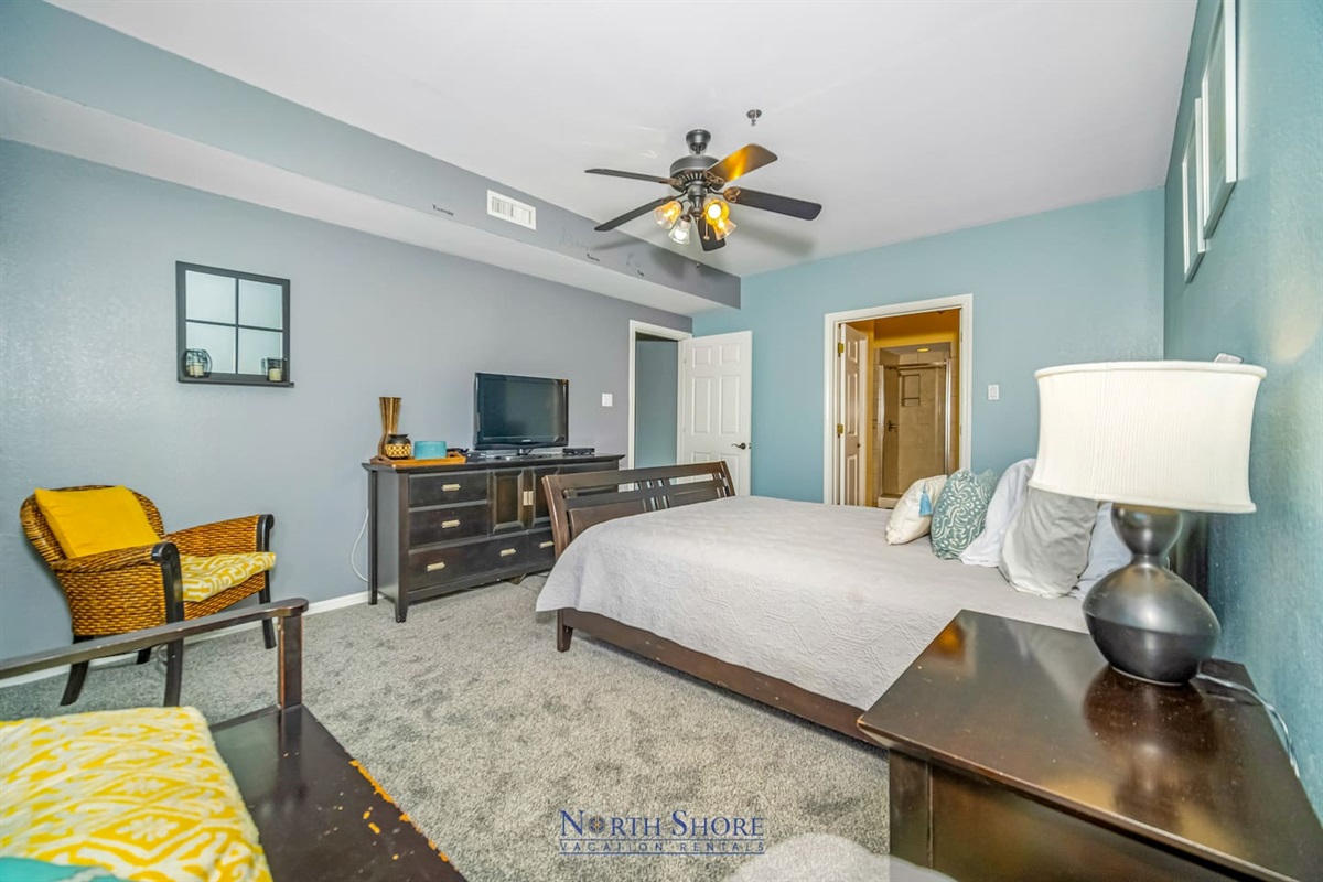 HDTV in Primary Bedroom