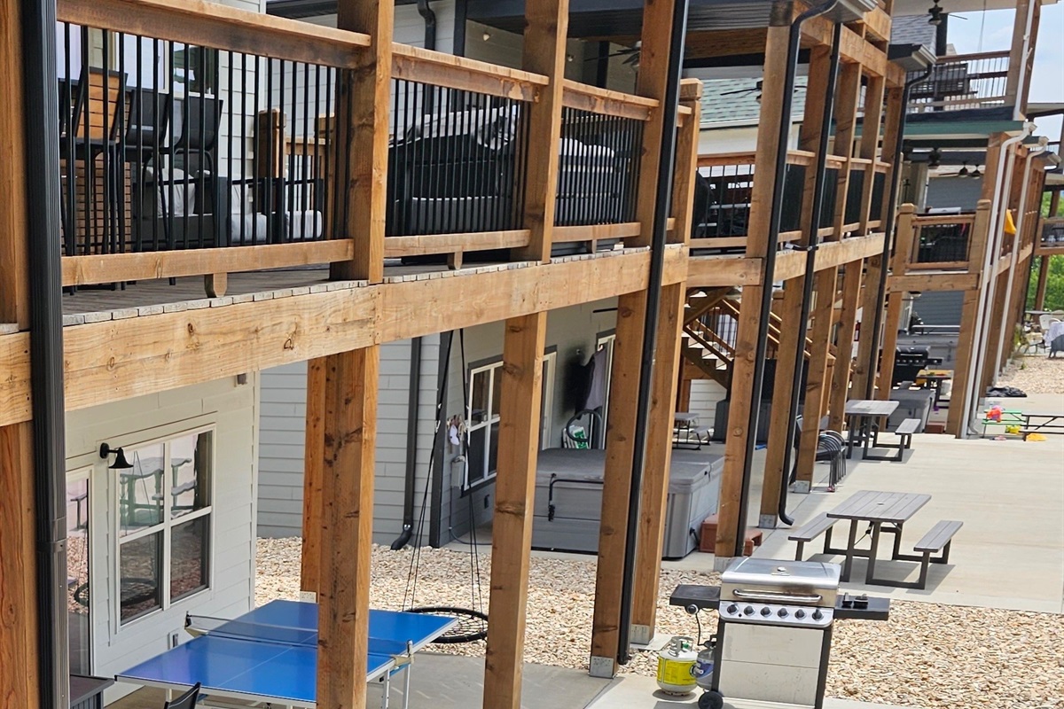 Backyard space with Ping Pong table!