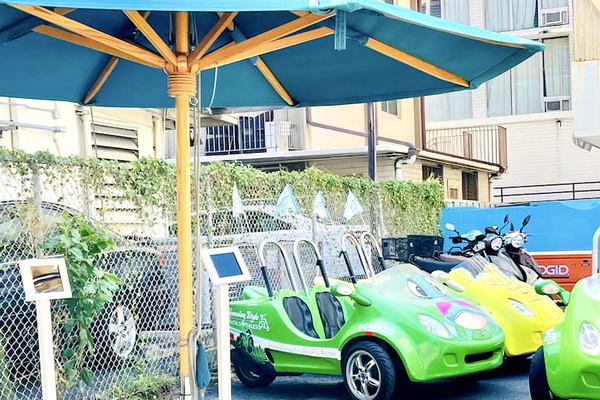 Can be rented next door from the hotel.
