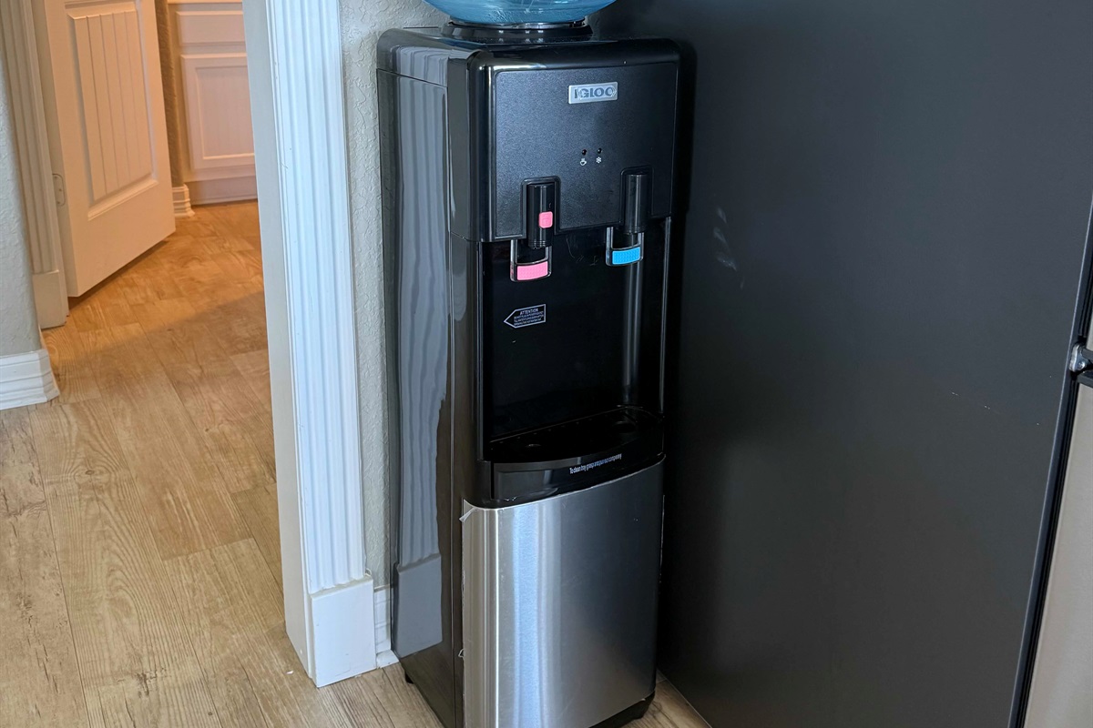 Bottled water provided
