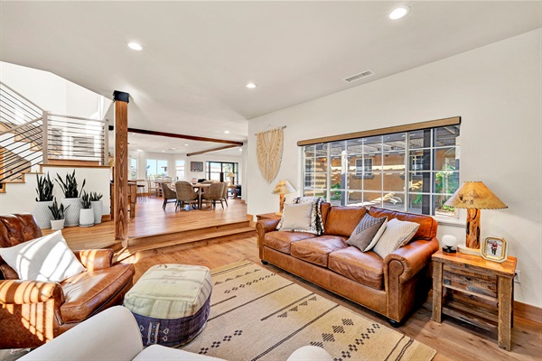 Family Den Area - Wood Burning Fireplace