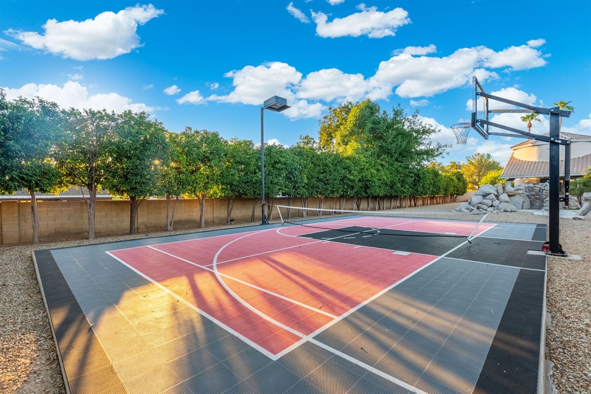 Take in the Arizona sun while enjoying a competitive game in your own backyard.


