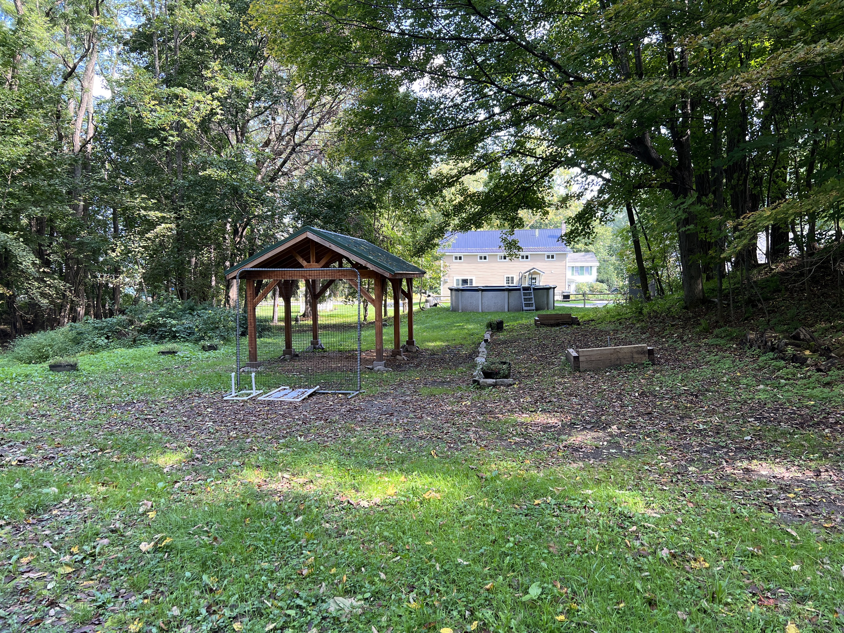 View of the shared amenities from the backyard.
