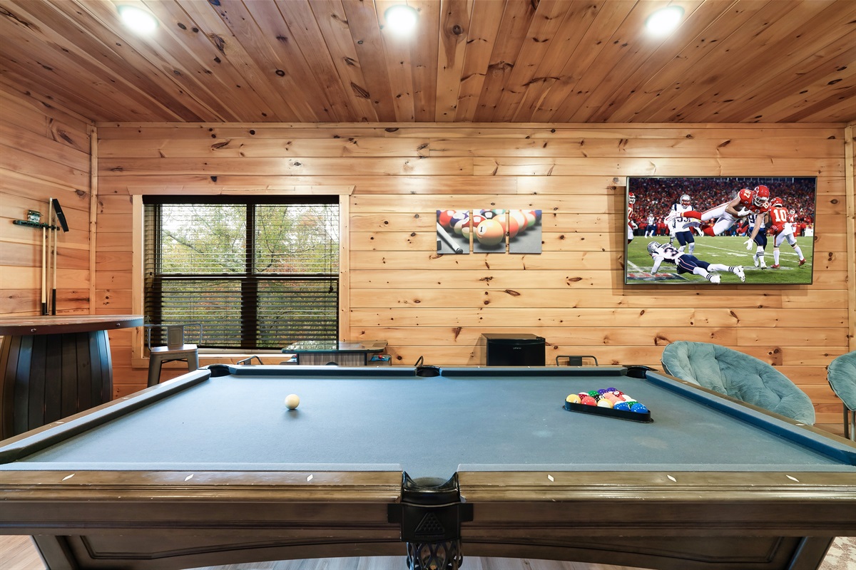 Challenge friends and family to a fun game of pool.