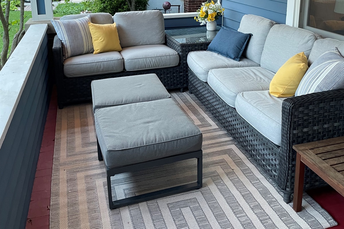 Relax on the front porch 