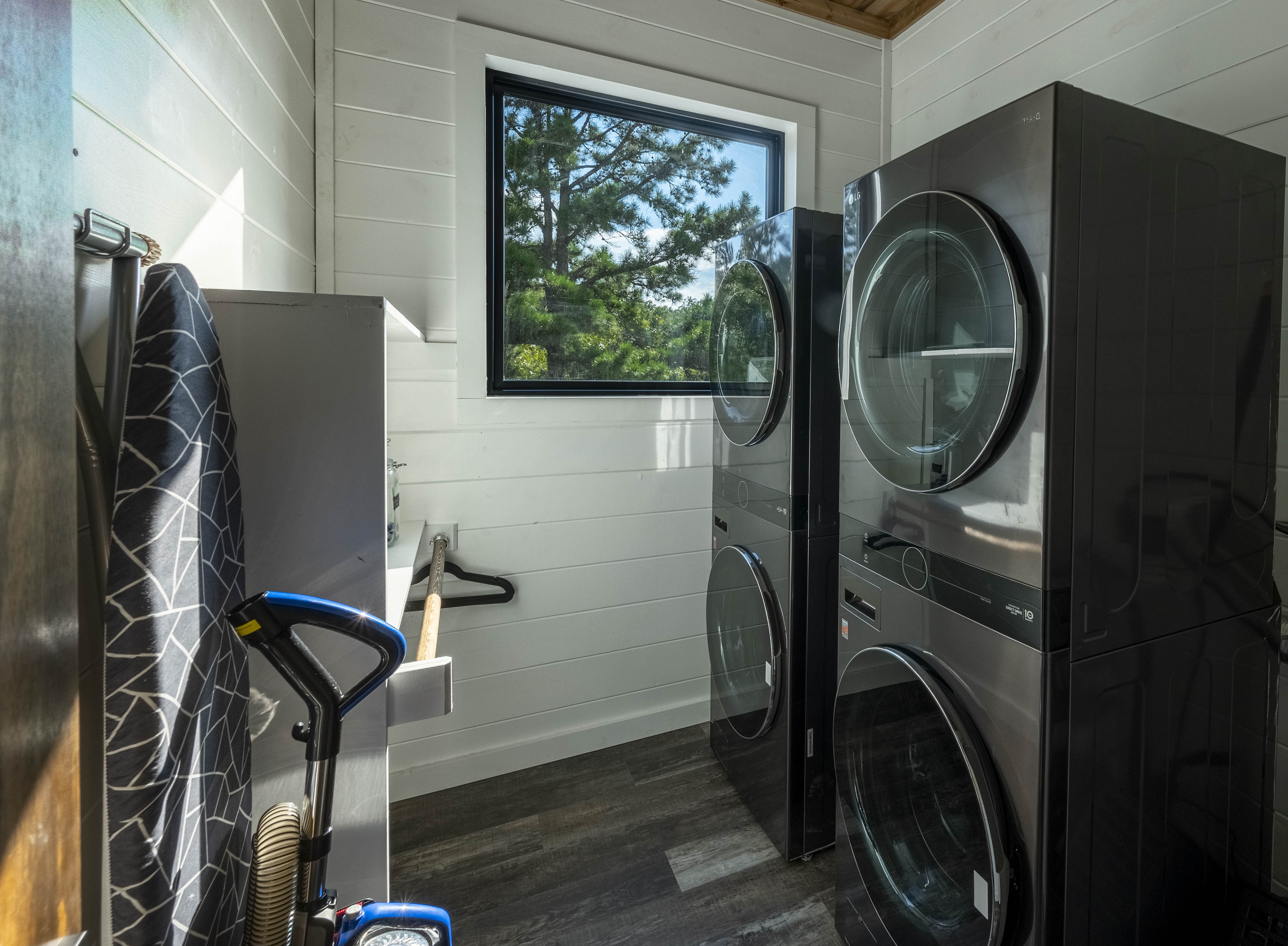 Equipped with double washer and dryers, making it easy to handle laundry during your stay. Ironing board and essential laundry amenities are also provided