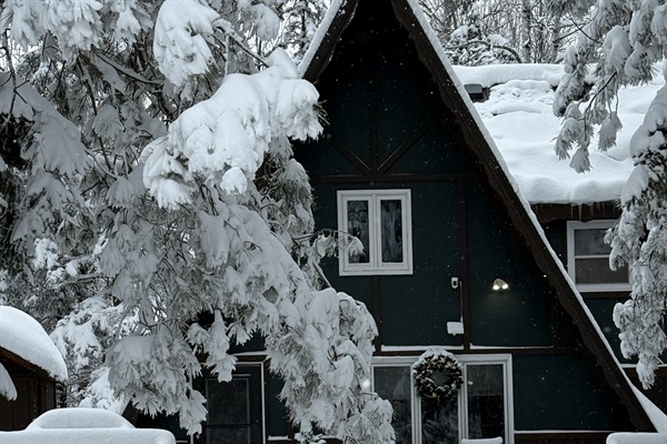 Snowed in at the Rocky Pines UP A -Frame.  The snowfall is magical in the upper peninsula.