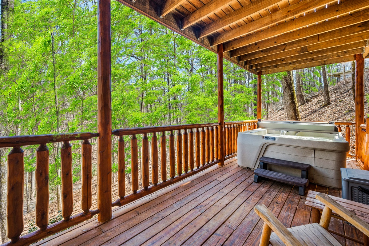 Peaceful outdoor seating area to take in the surroundings