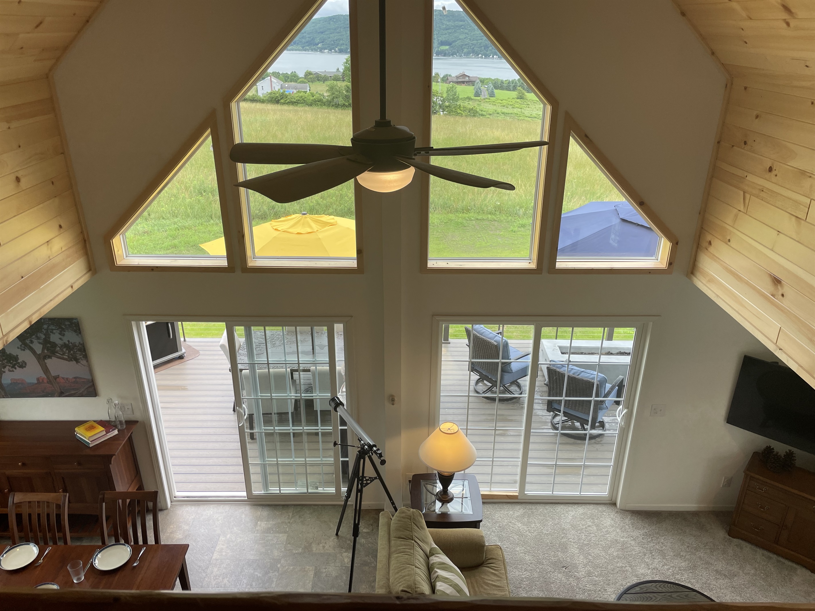 View from 2nd floor game loft.