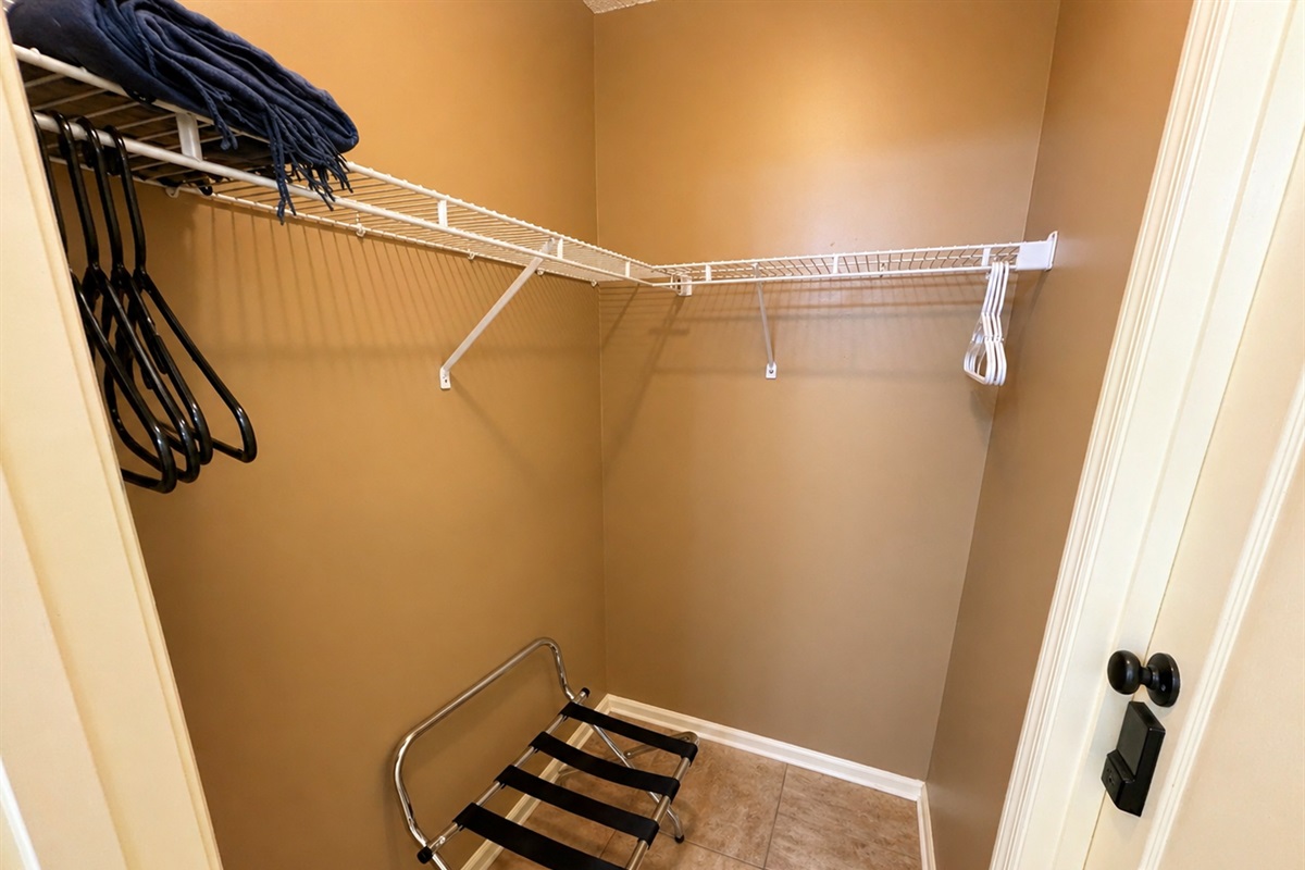 Large walk-in master closet