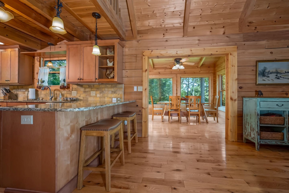 Kitchen and dining area