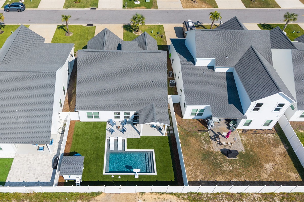 Kids Playhouse, private pool (heating optional) with sundeck, Adirondack chairs, wood fire pit, gas grill and private outdoor shower.  Movie screen and projector available to guests.