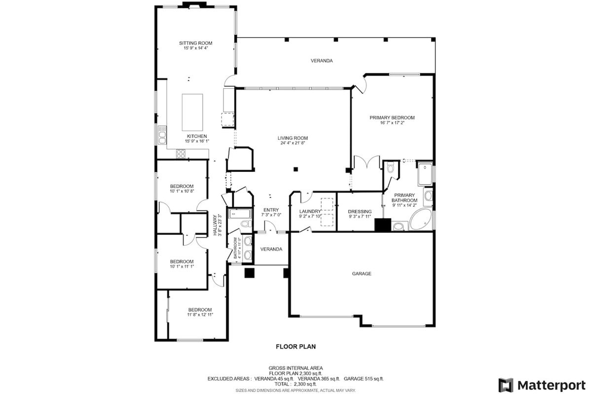 Floor plan of the home.