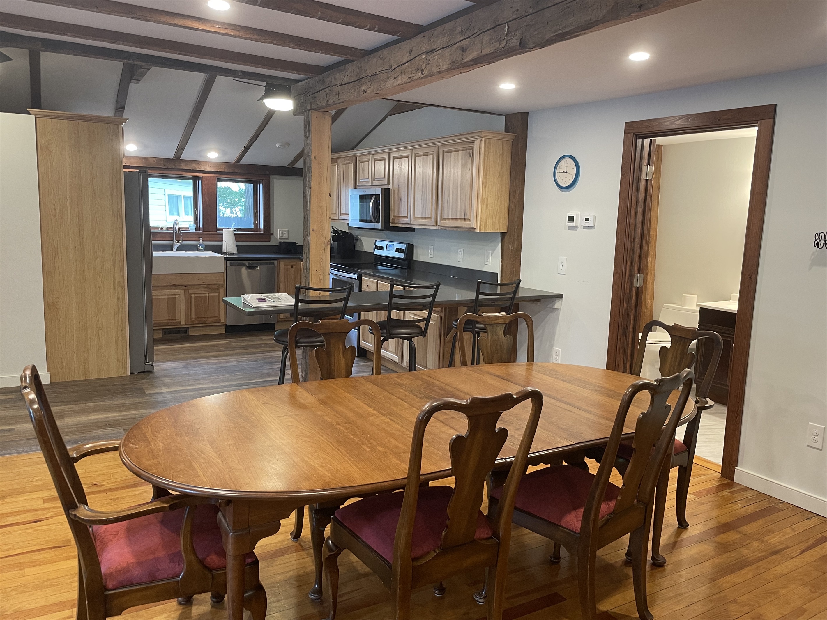 Dining area and kitchen