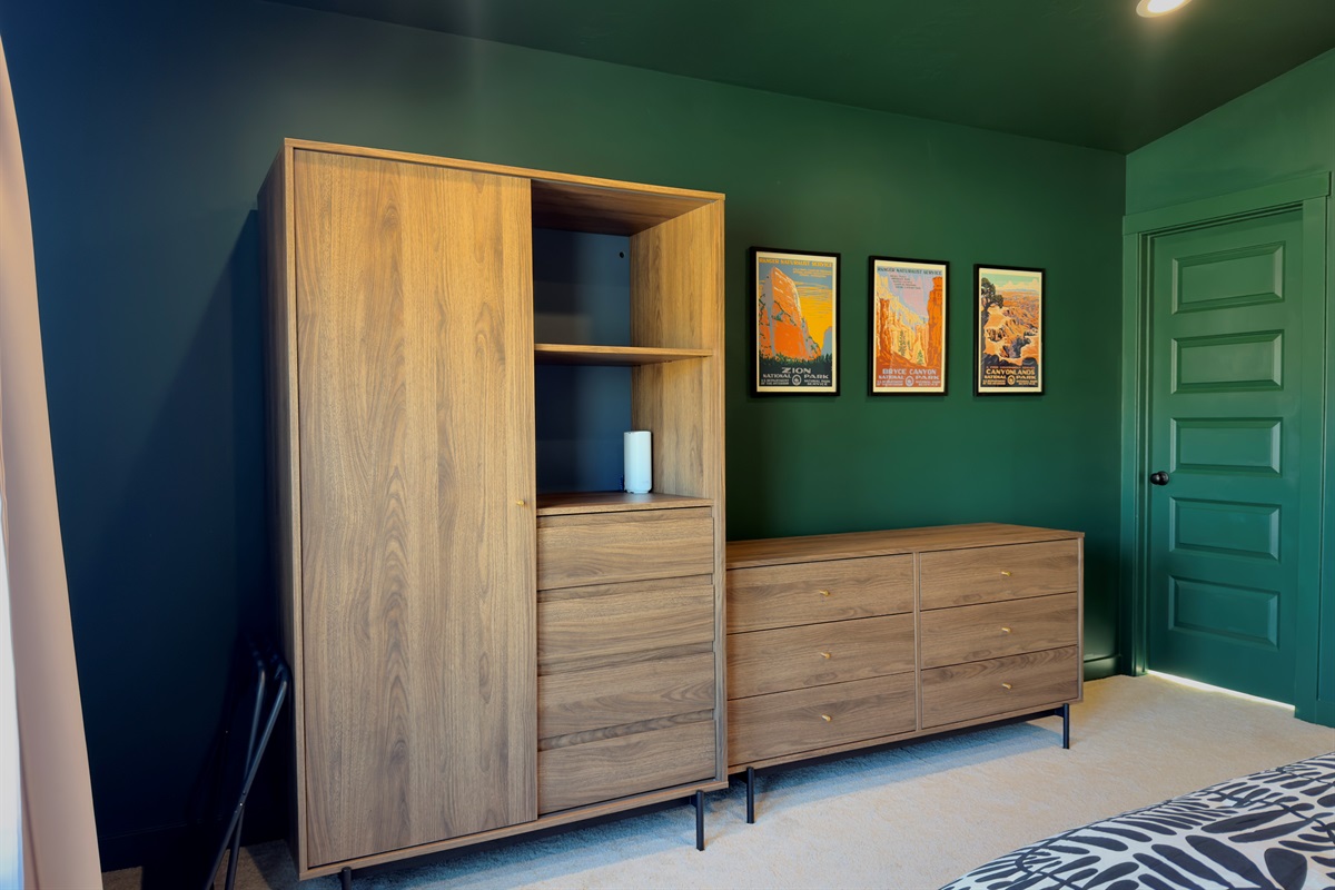 Primary Bedroom has spacious storage.