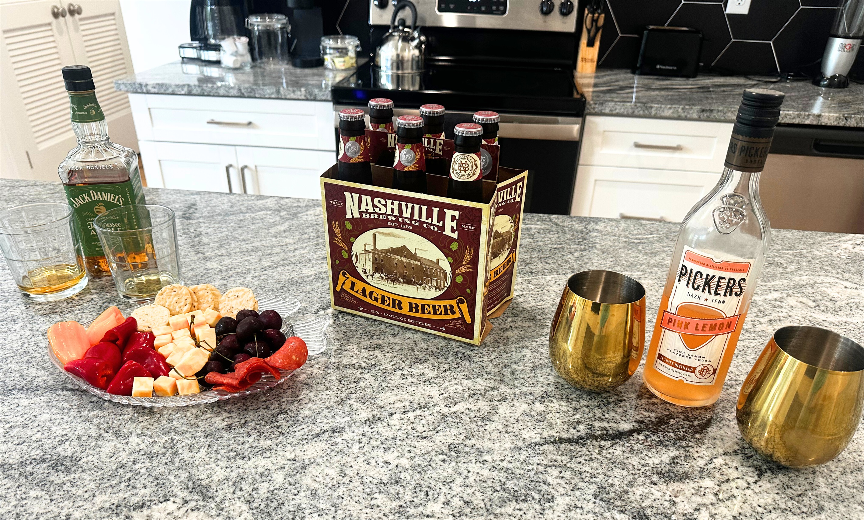 Be sure to bring back local favs to go along with your charcuterie. No alcohol? That's perfectly great too! Grab a local hot or cold brew!