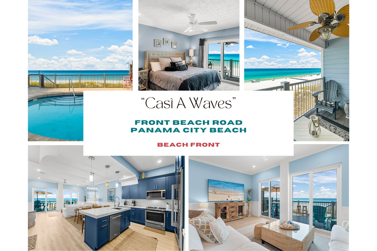 Cast A Waves is one of only five townhomes with direct Gulf-front views, private boardwalk, outdoor shower, pool, and shared grill access.