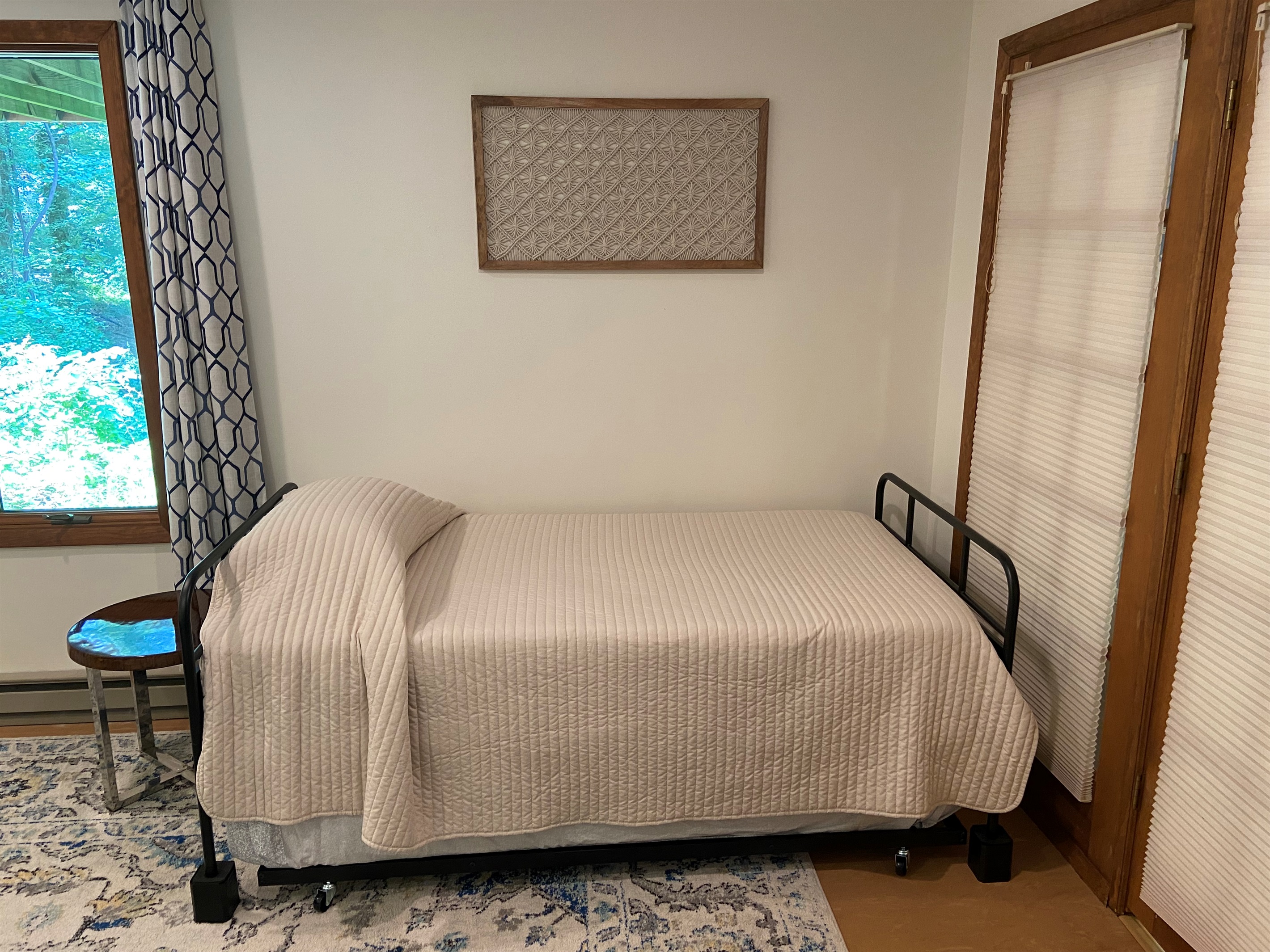 Twin bed with trundle below