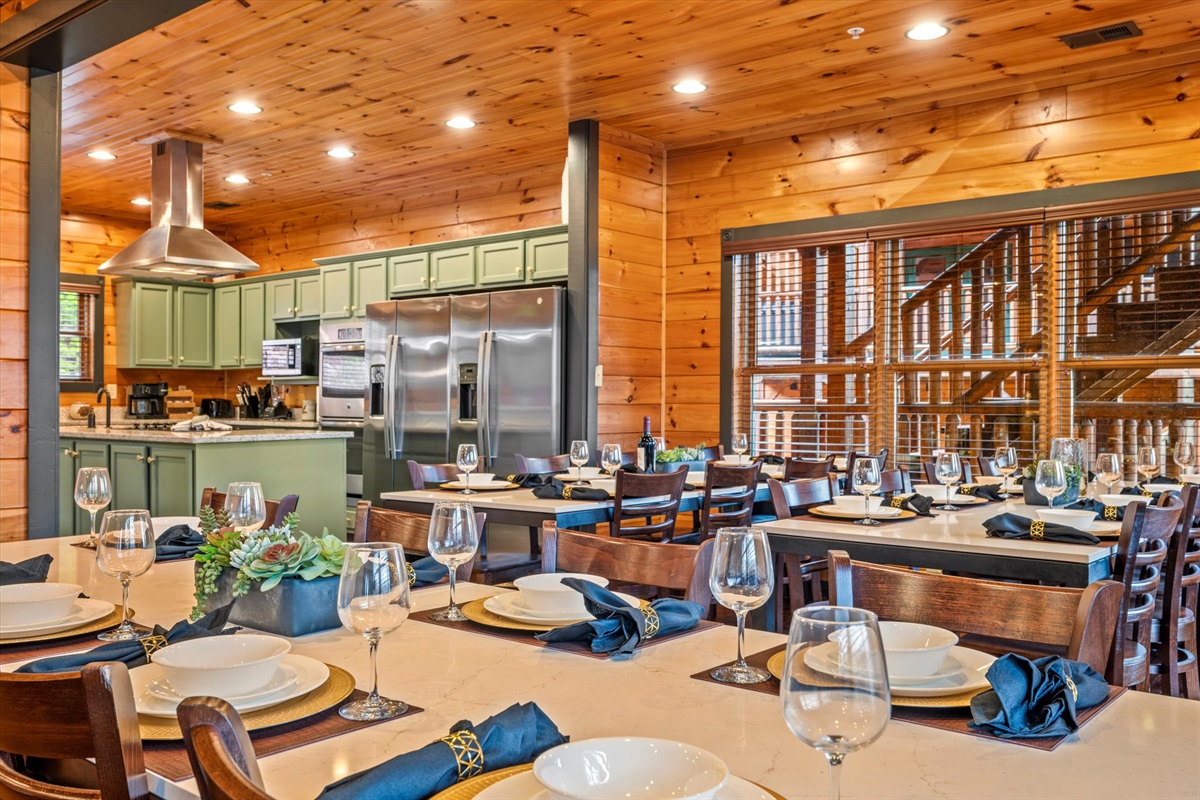 Imagine hosting your entire large group for a classy gourmet meal!