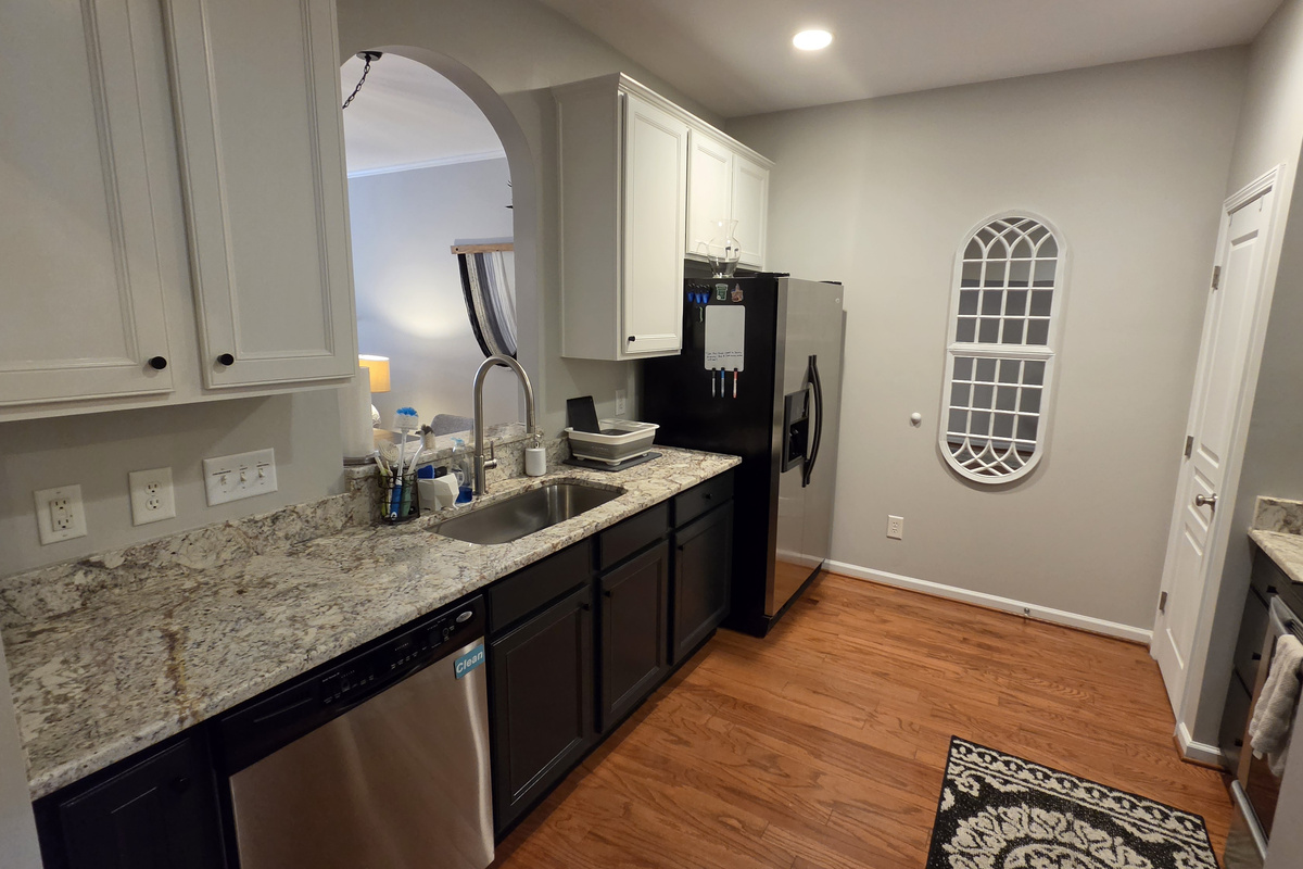 Kitchen with Stainless appliances and Pass-Through