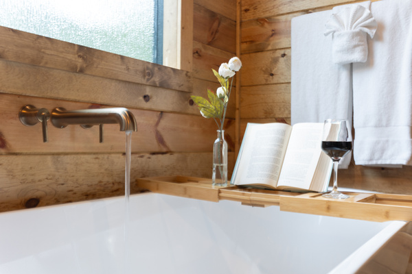 Unwind with a warm bath and a good book