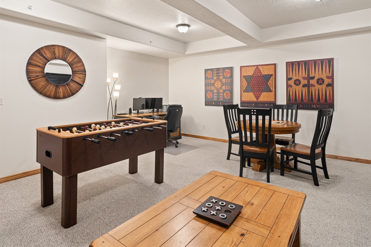 Entertainment area perfect for family fun and relaxation