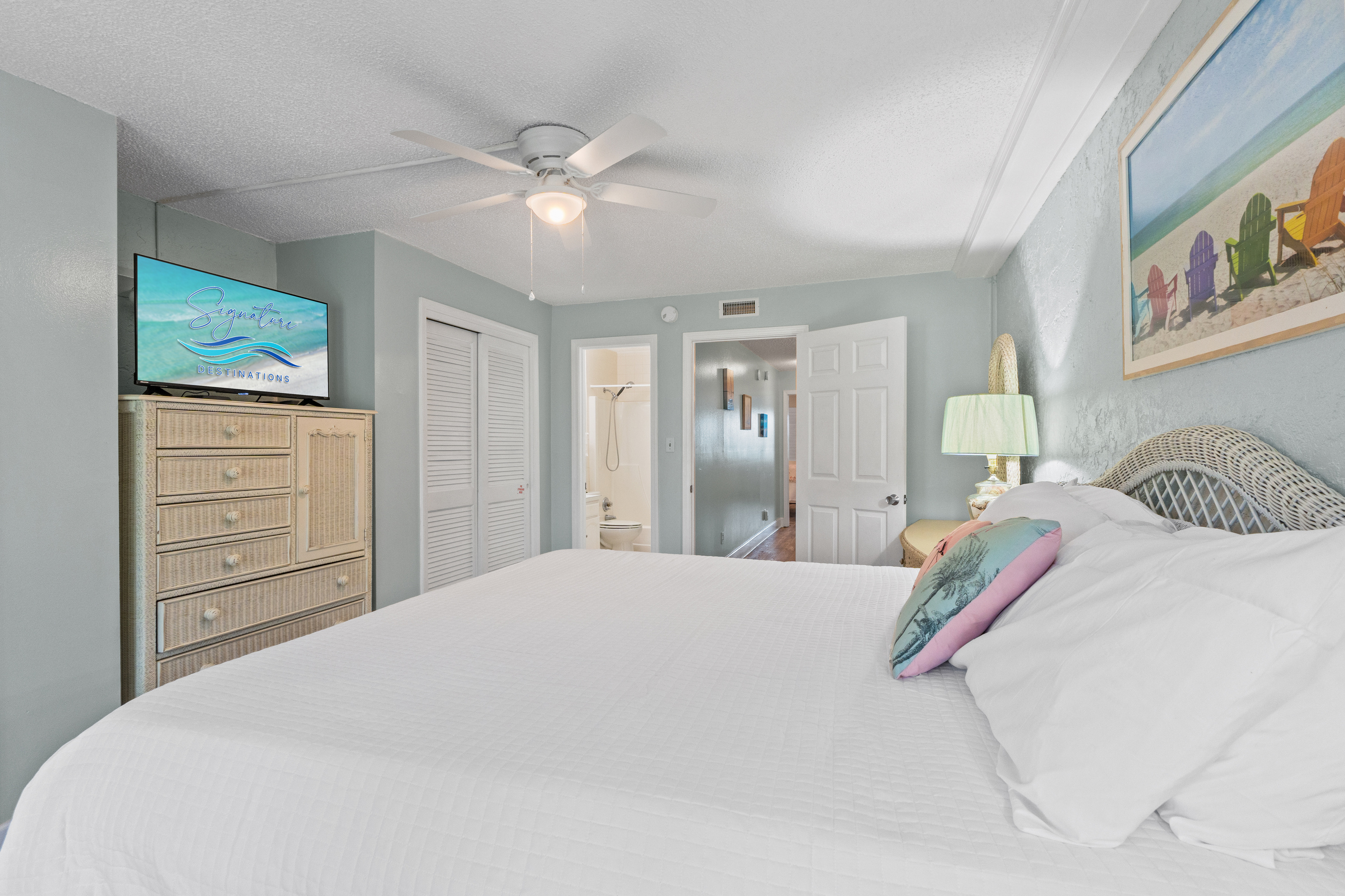 Bedroom 1 with King Bed and Balcony