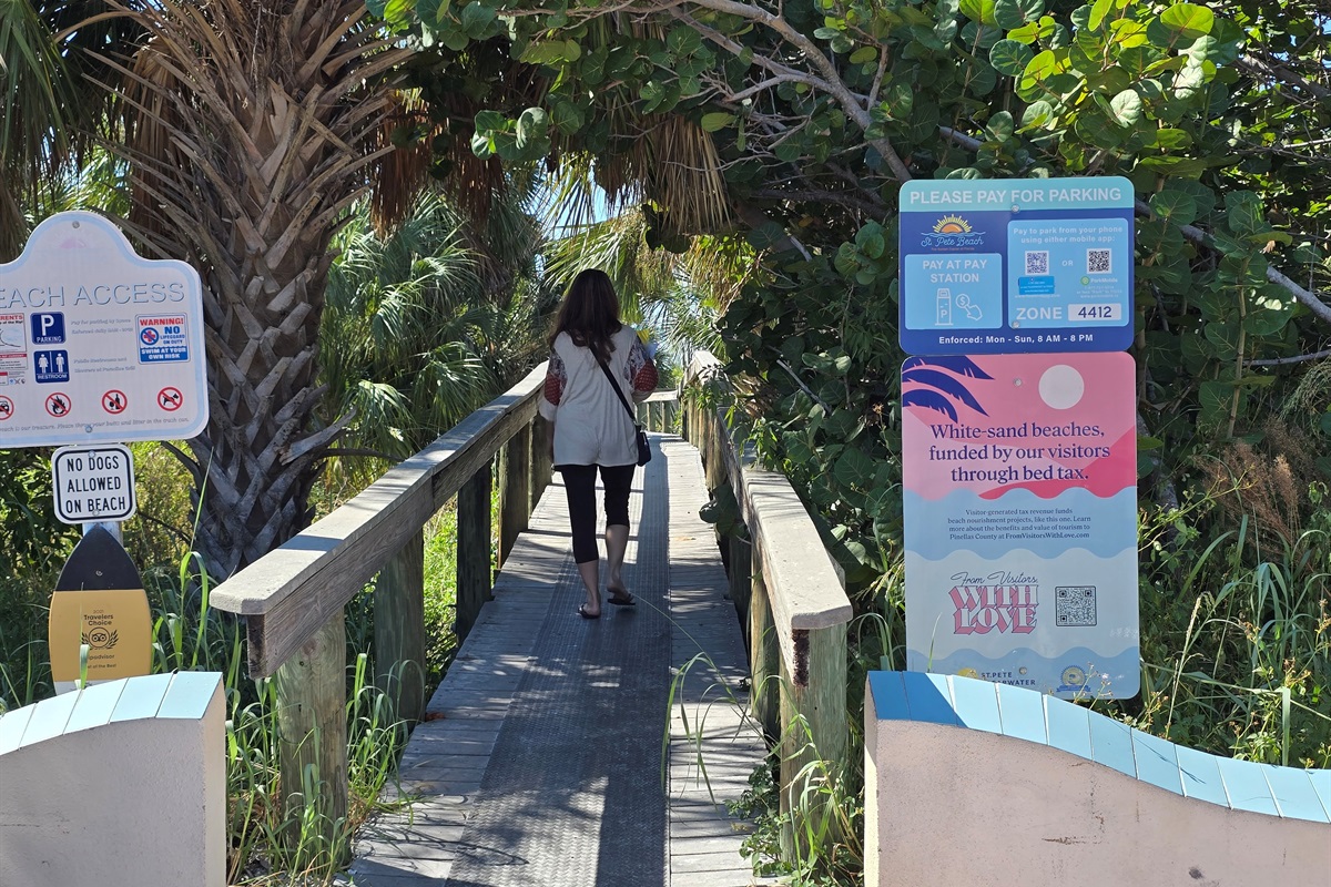 Entrance to St Pete Beach is across the street from the unit!