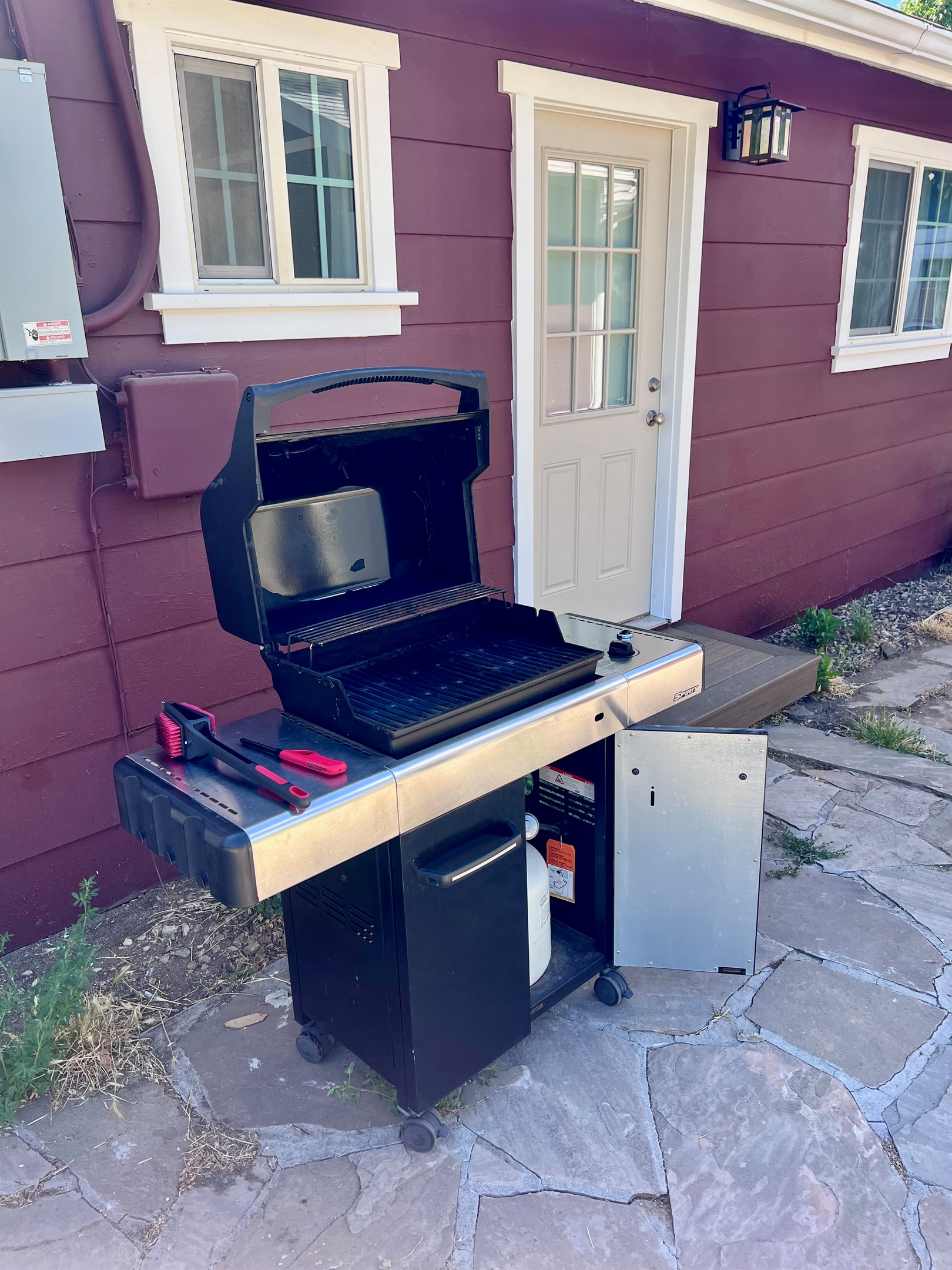 Our patio features a full-size Weber propane grill, perfect for whipping up a feast for your family and friends.