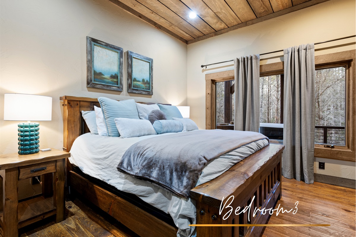 Bedroom 3: Another beautifully appointed king bedroom, perfect for recharging after a day of adventure.