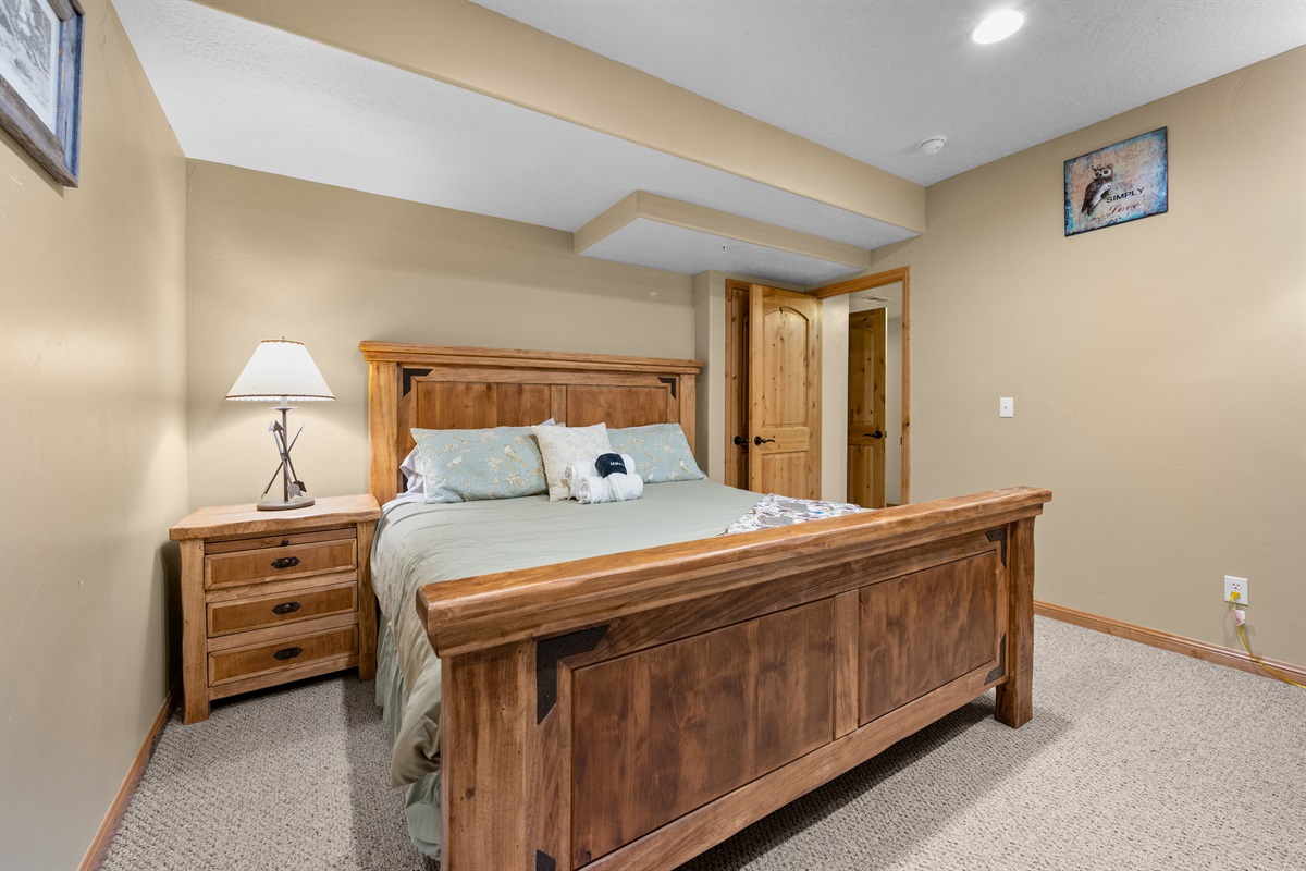 Rest easy in a quiet bedroom designed for deep sleep.