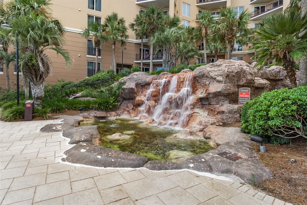 Poolside Waterfall
