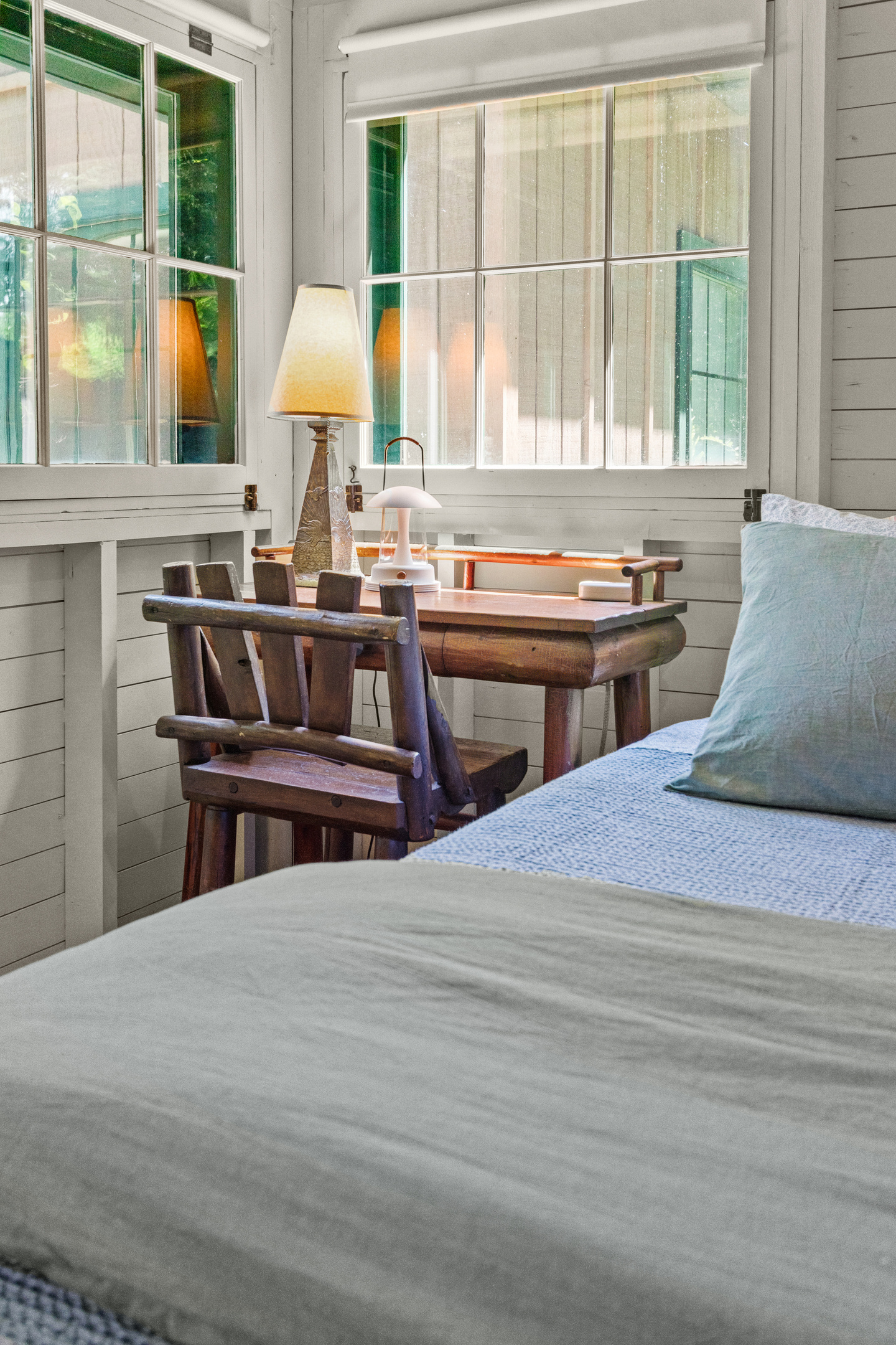 Need to check in with work? A dedicated desk in the main-level bedroom gives you a quiet, comfortable spot to stay connected before getting back to enjoying the lake.
