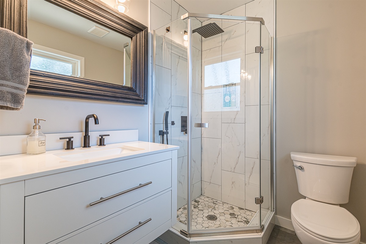Take a shower in your private en-suite bathroom